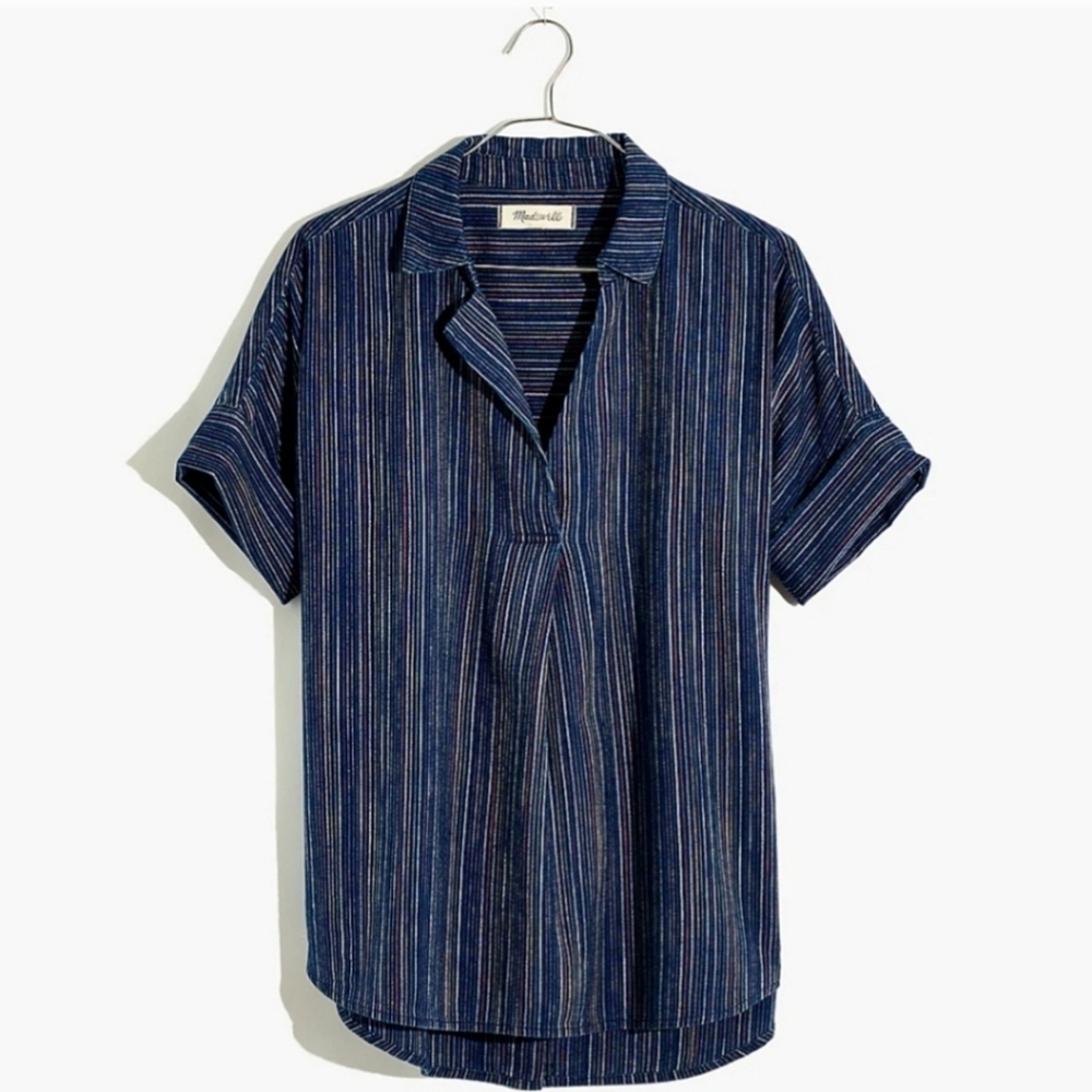 Madewell Courier Button-Back in Cecile Stripe